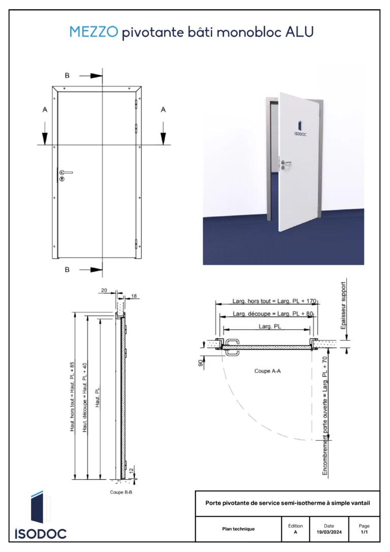 Plan-technique-Mezzo-pivotante-bati-monobloc-ALU