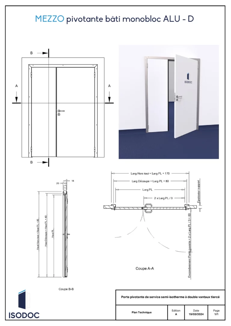 Plan-technique-Mezzo-pivotante-bati-monobloc-ALU-D